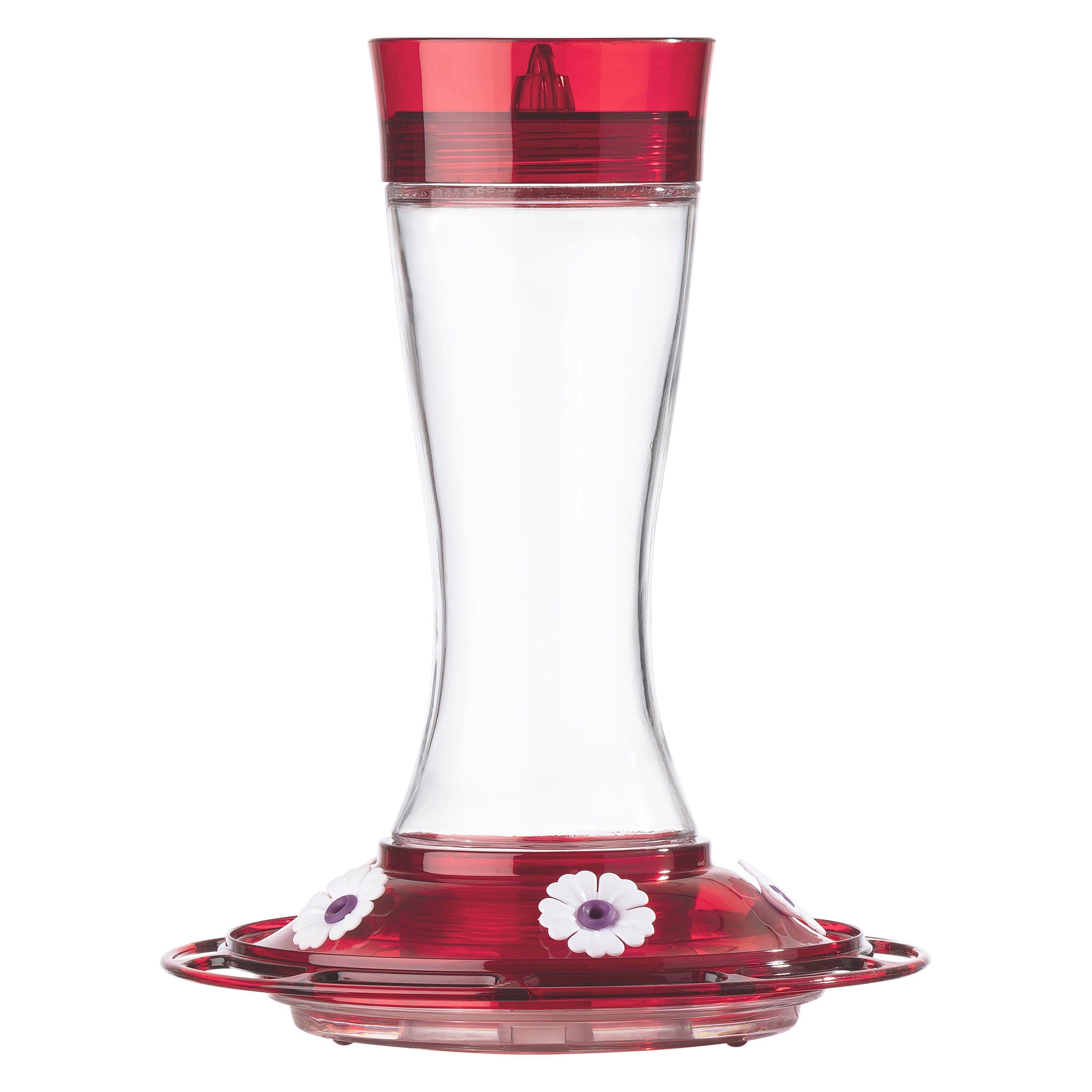 More Birds Bird Health+ Feeder with Ant Moat for Hummingbirds, Garnet, 20-oz