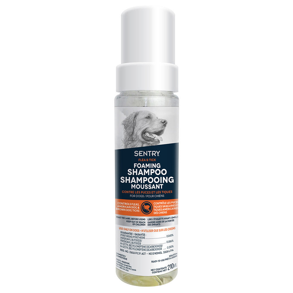 Sentry Flea & Tick Foaming Shampoo for Dogs, 210-mL