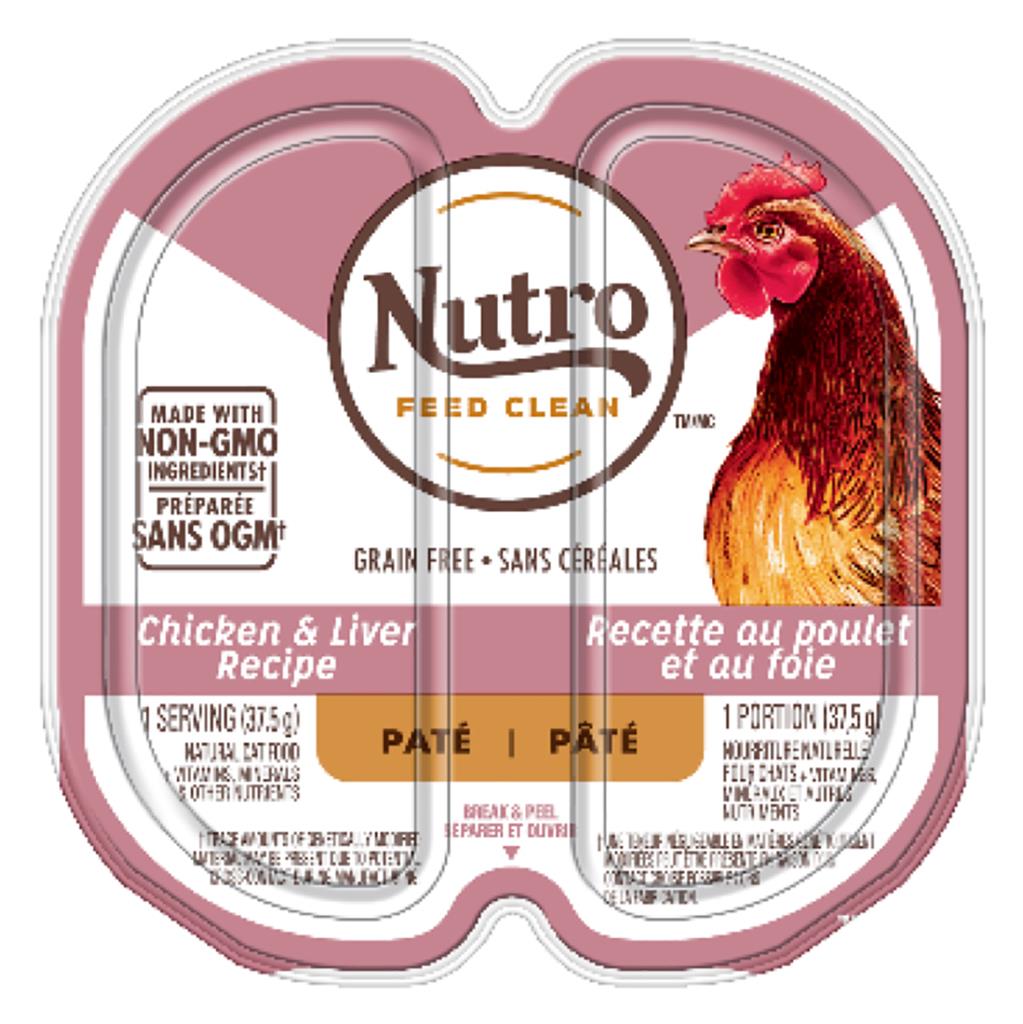 Nutro Chicken & Liver Pate Cat Food Trays, 2-pack, 37.5-gram