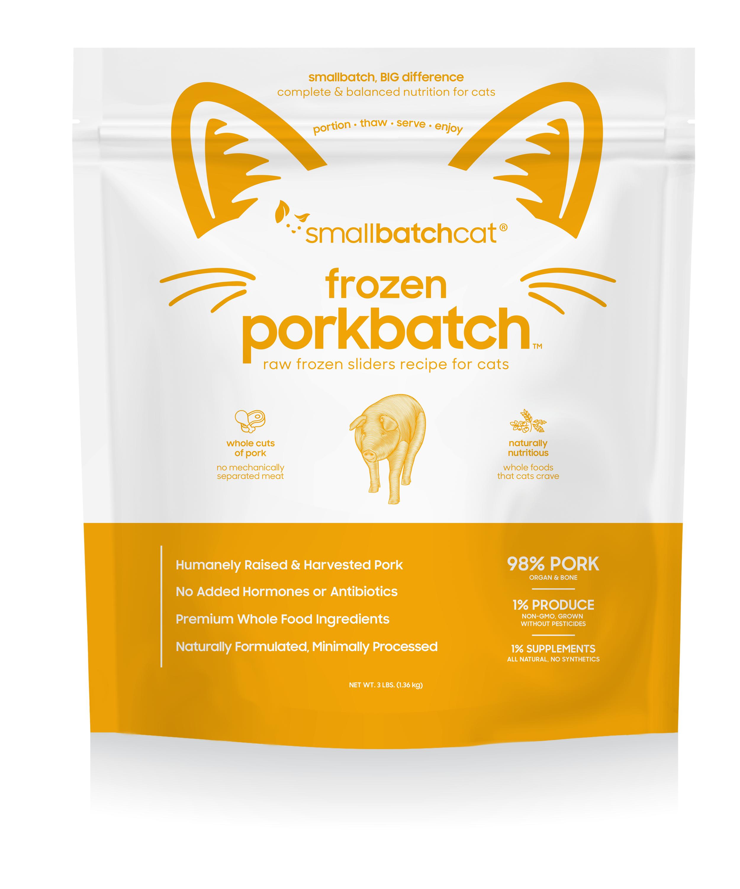 Smallbatch Cat Pork Batch Sliders Frozen Cat Food