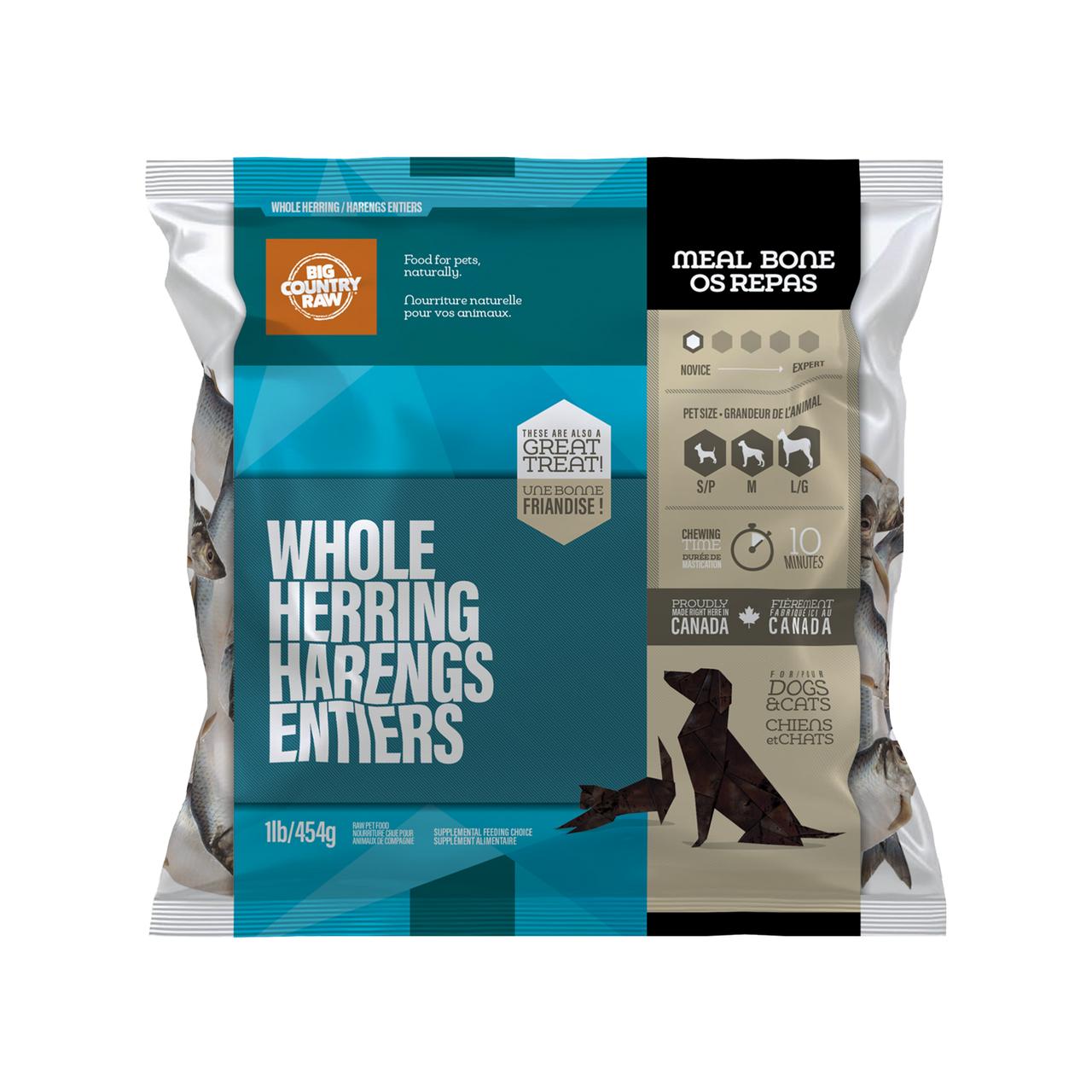 Big Country Raw Whole Herring Frozen Dog & Cat Treats