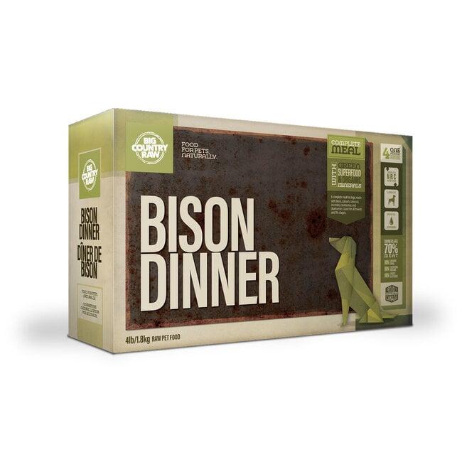 Big Country Raw Bison Dinner Frozen Dog Food Carton