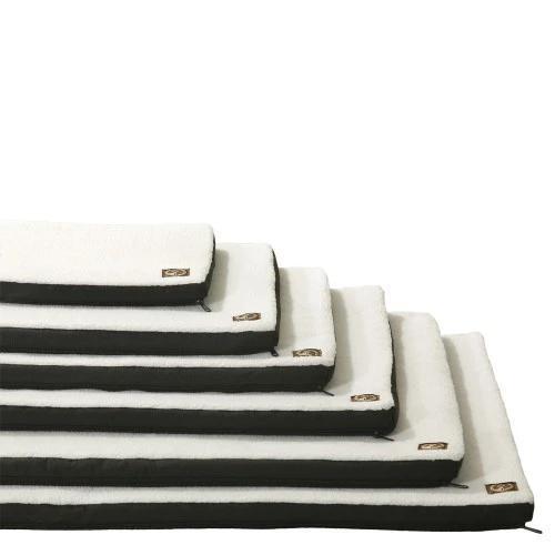 One For Pets Memory Foam Crate Dog Mat, White, 16-in