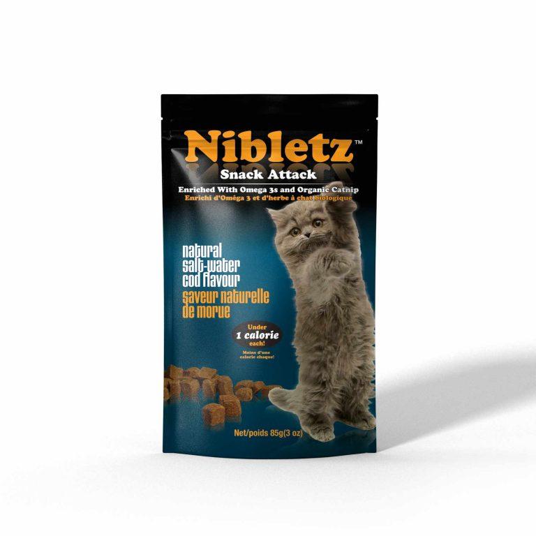 Spark Pet Nibletz Snack Attack Natural Salt Water Cod Cat Treats, 85-gram