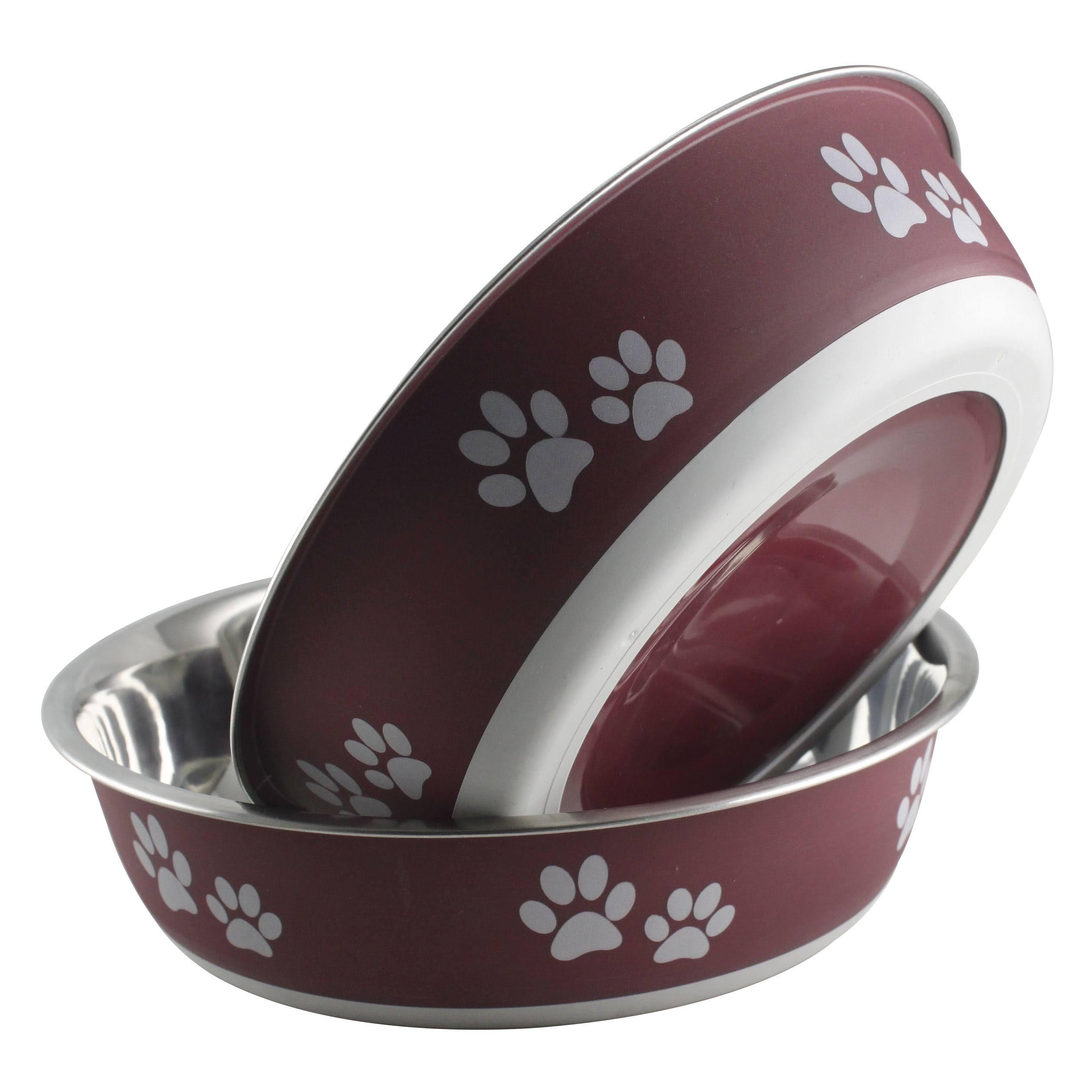 Indipets Buster Dog Bowl, Merlot, Small