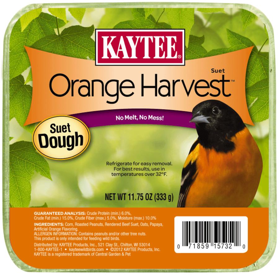 Kaytee Orange Harvest Suet Dough Wild Bird Food, 11.75-oz