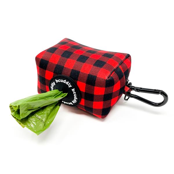 Bcuddly Poopbag Holder, Red Plaid