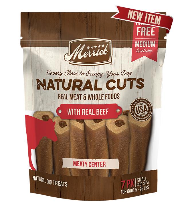 Merrick Natural Cuts Beef Dog Treats, Small, 7-count
