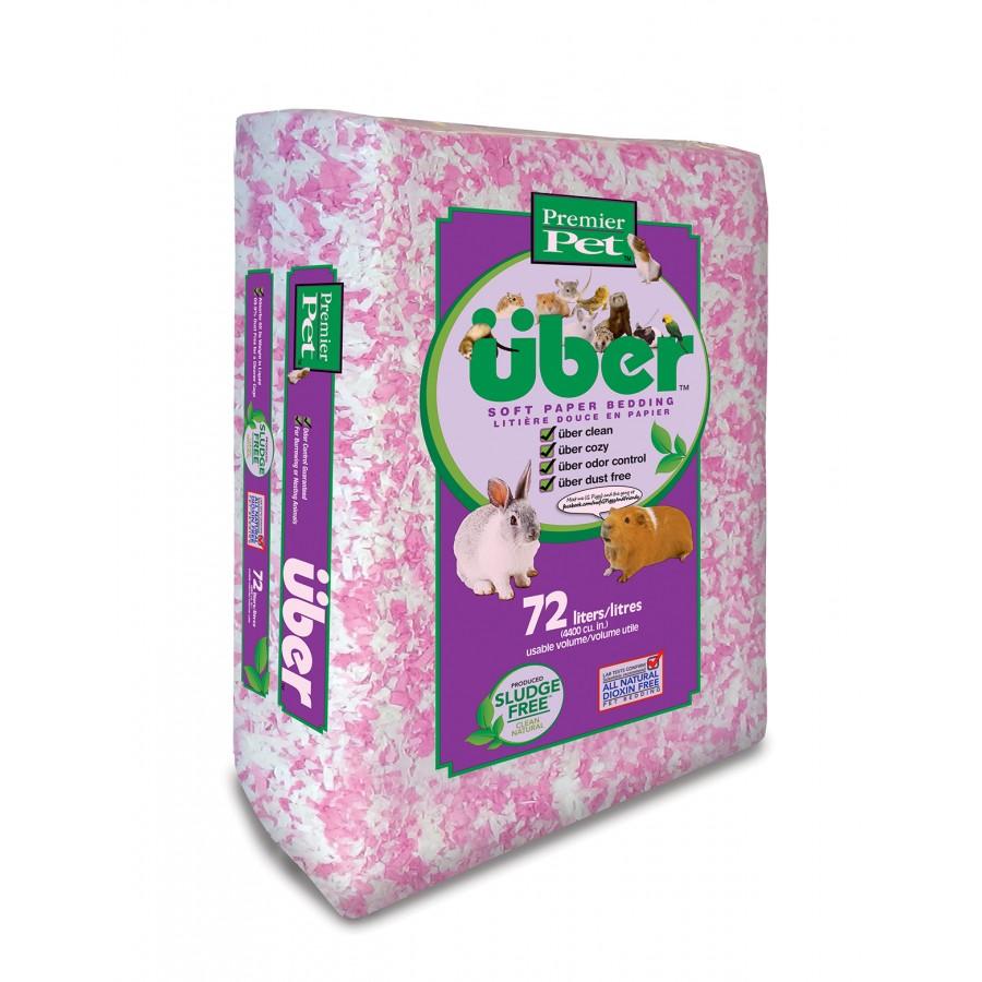 Premier Pet über Soft Paper Small Animal Bedding, White & Pink