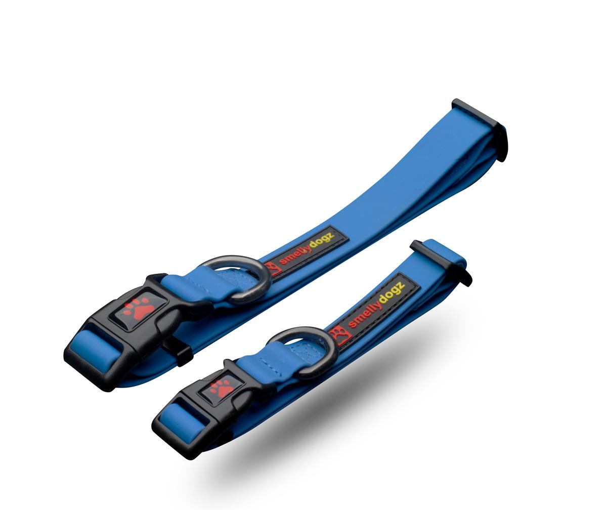 smellydogz Adjustable Comfort Dog Collar, Blue