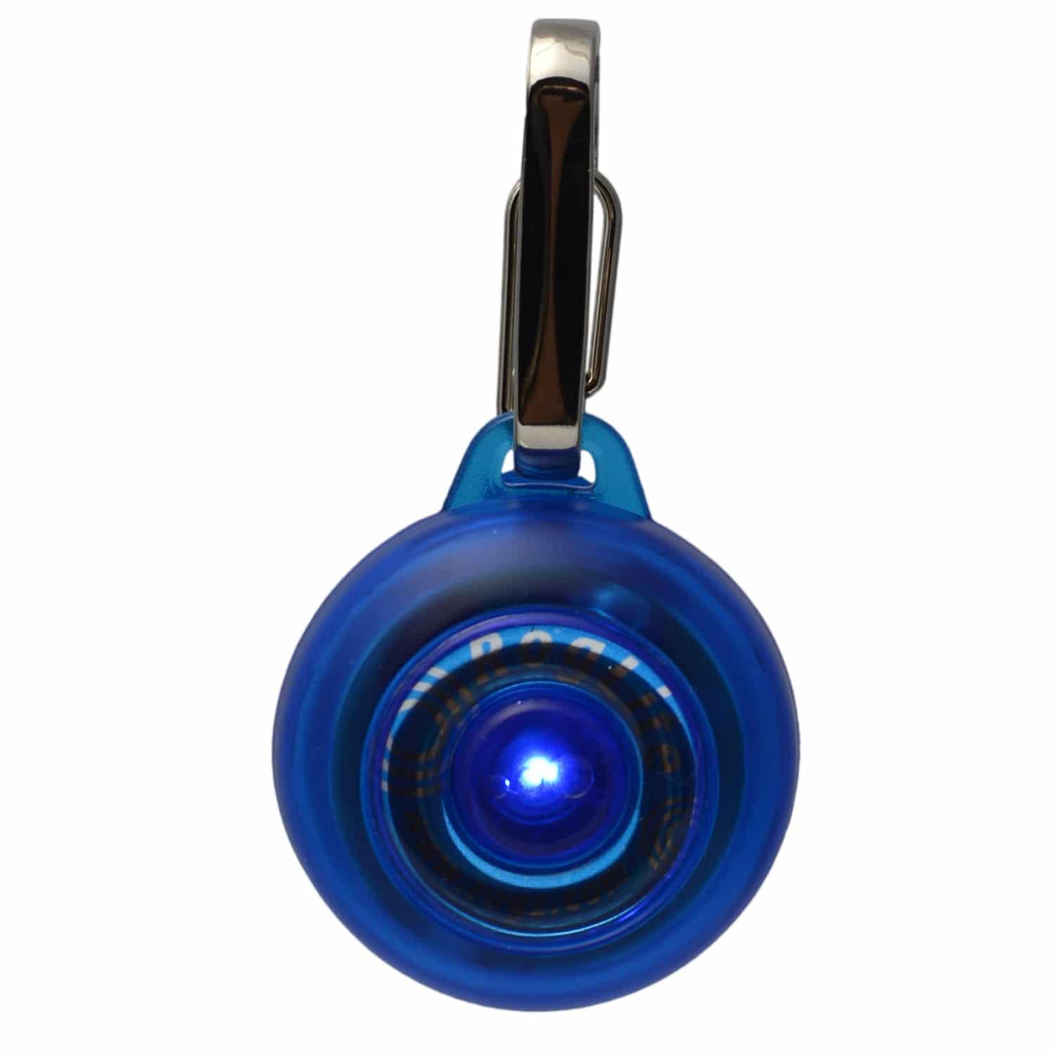 Rogz Roglite Dog Collar Safety Light, Blue