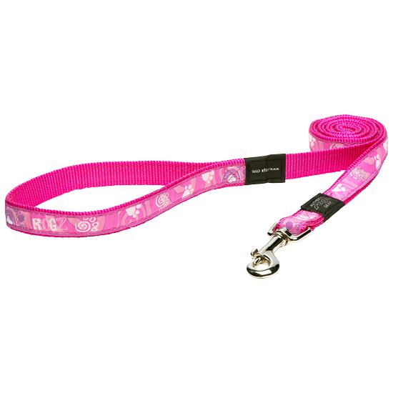 Rogz Fancy Dress Dog Lead, Pink Paw