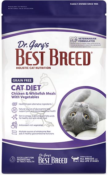 Dr. Gary's Best Breed Cat Diet Grain-Free Dry Cat Food, 12-lb