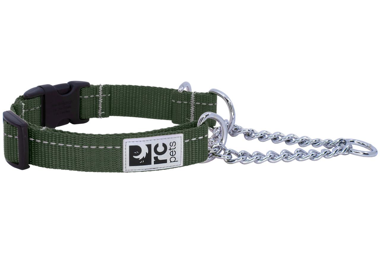 RC Pets Primary Training Clip Dog Collar, Dark Olive, X-Small
