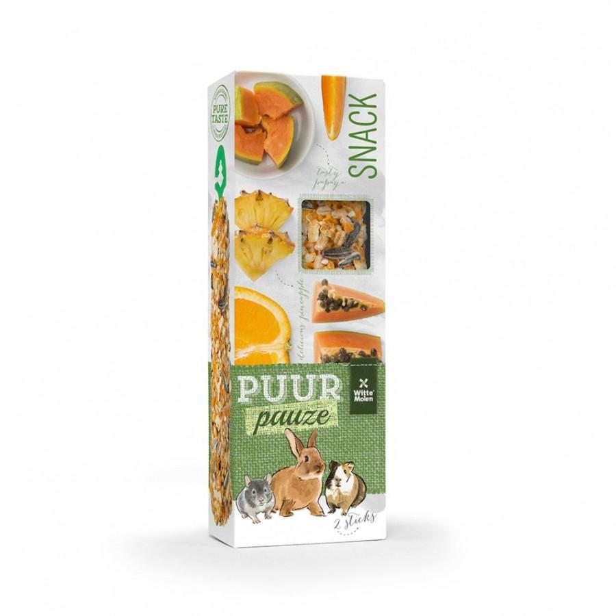 Witte Molen PUUR Pauze Sticks Exotic Fruit Small Animal Treats, 110-gram