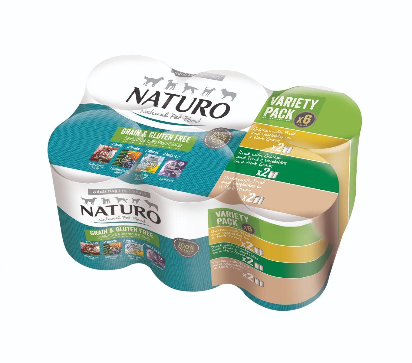 Naturo Herb Gravy Variety Pack Adult Wet Dog Food, 390-gram, 6-pack
