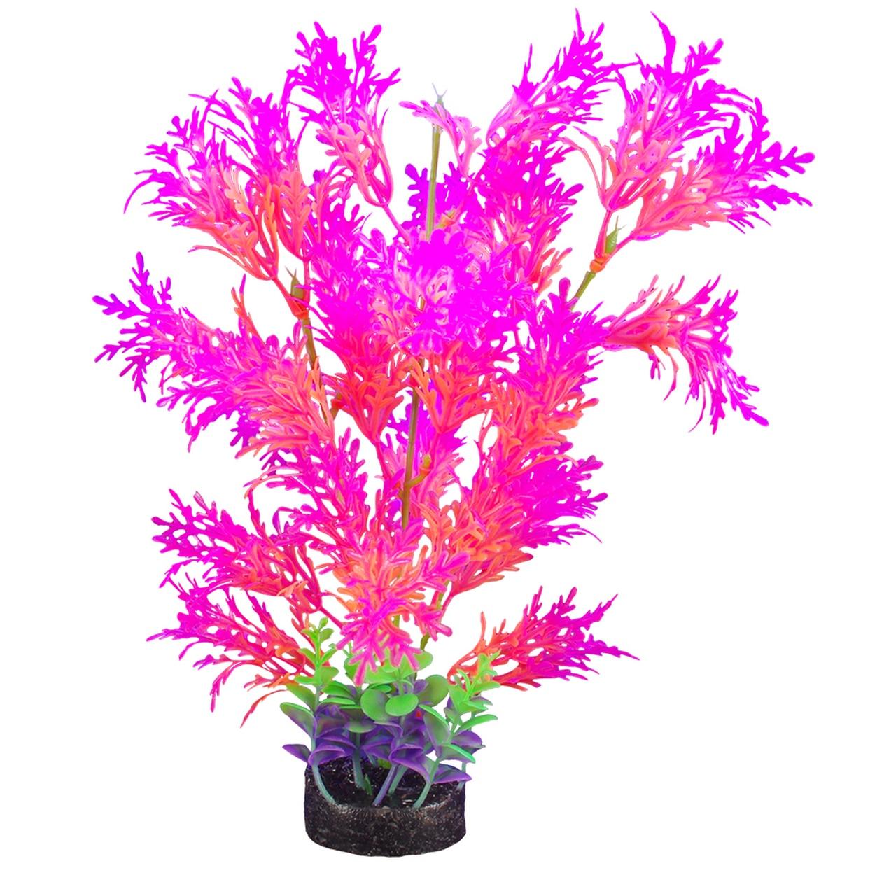Marina iGlo Whisteria Aquarium Plant, Pink/Orange, 12.5-in