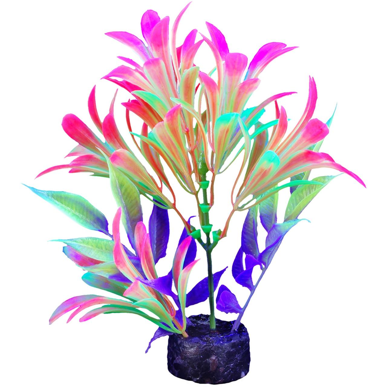 Marina iGlo Hedge Aquarium Plant, Orange/Green, 5.5-in