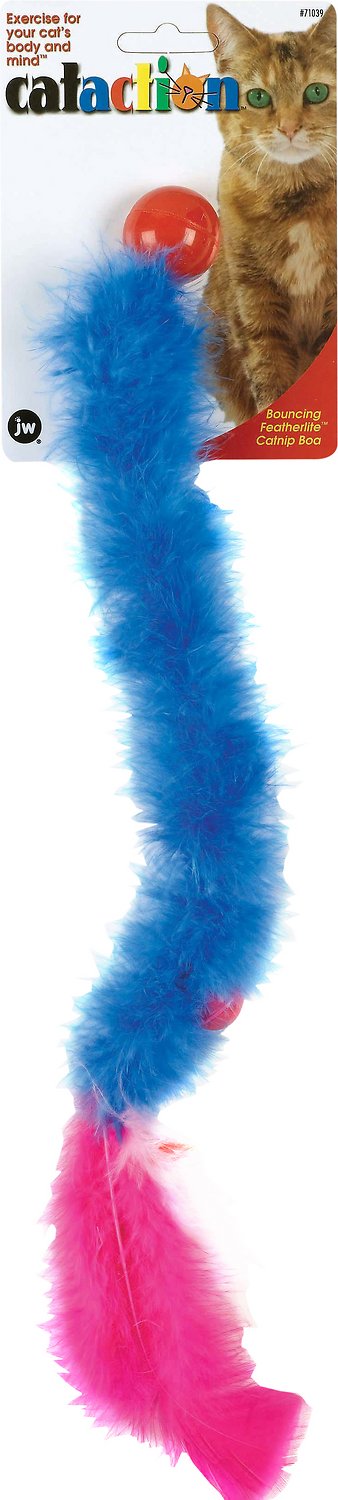 JW Pet Cataction Featherlite Catnip Boa Bouncing Cat Toy