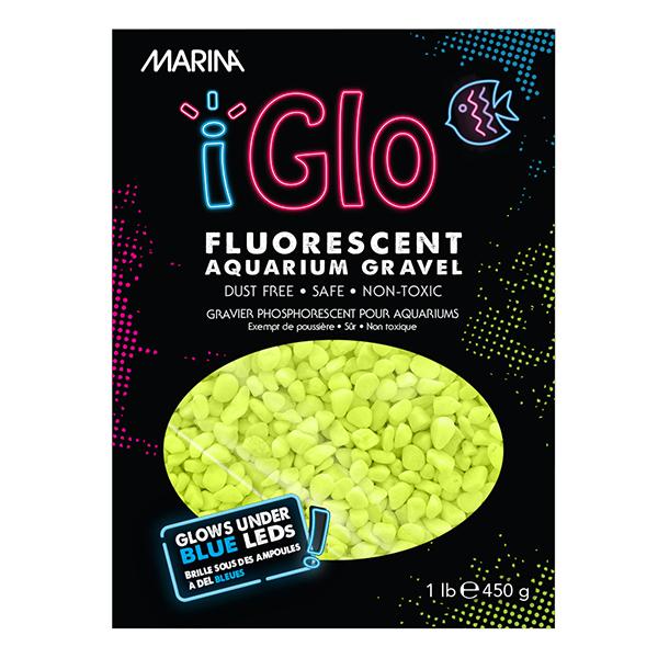 Marina iGlo Fluorescent Aquarium Gravel, Yellow, 1-lb