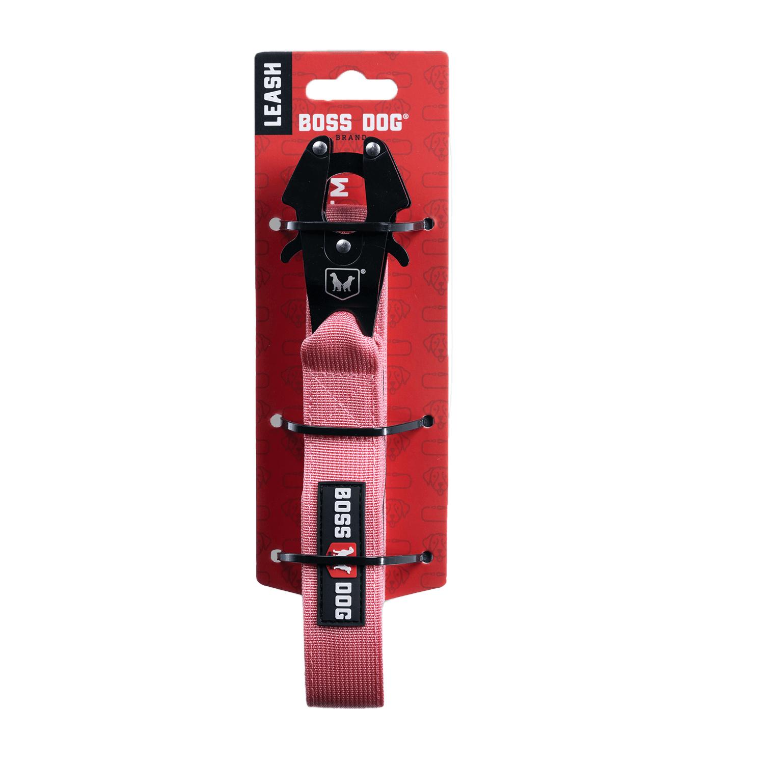 Boss Dog Boss Tactical Dog Leash, Pink, 1.25-in x 4-ft