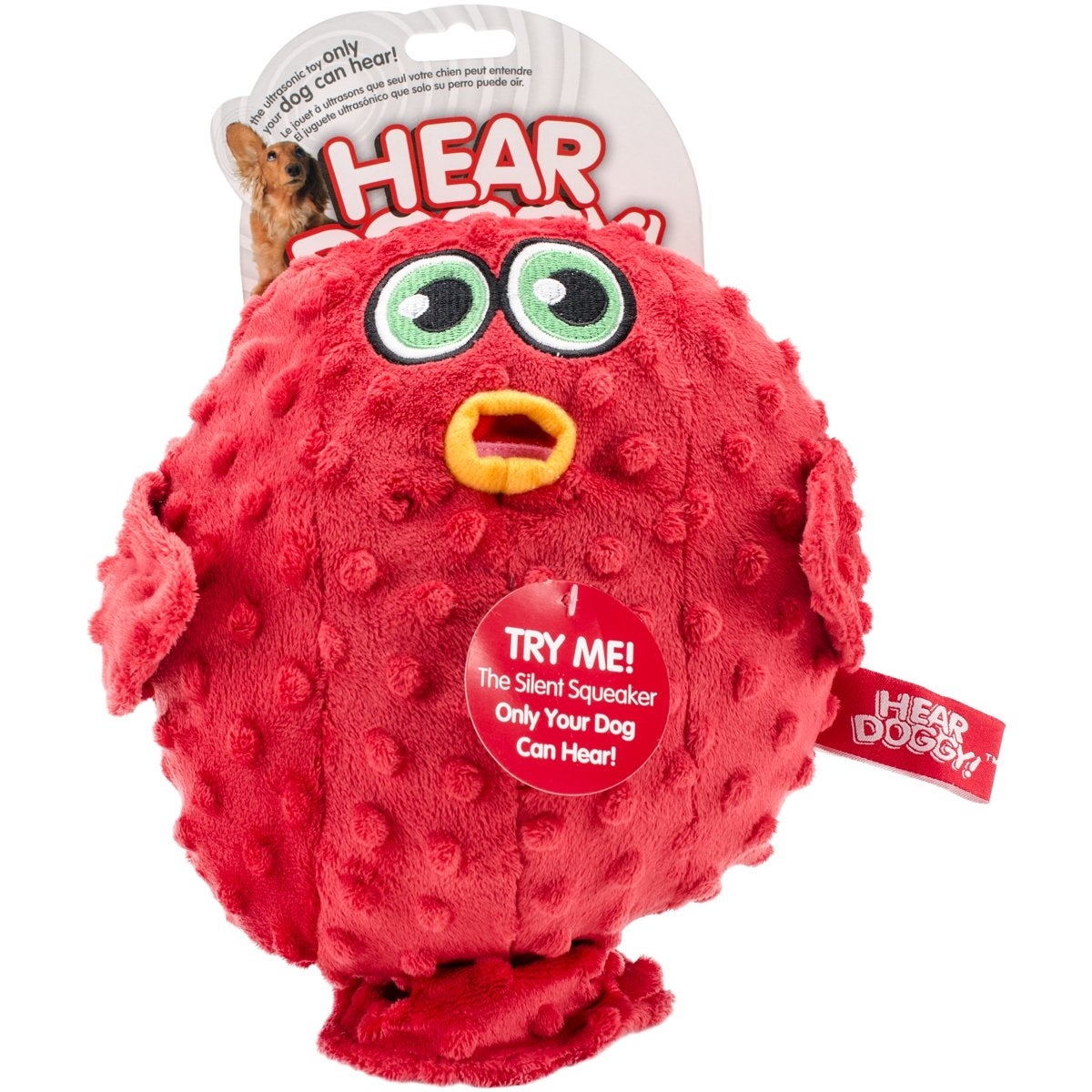 Hear Doggy Plush Blowfish Dog Toy