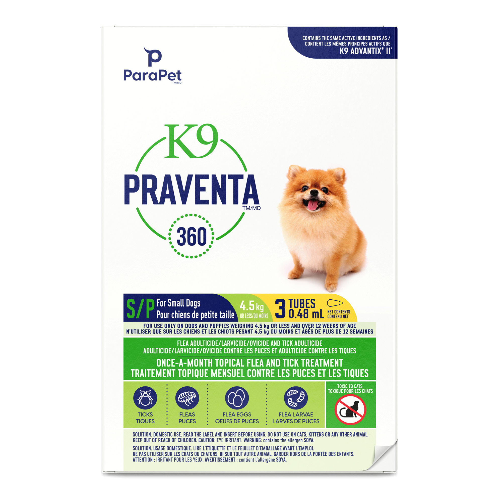 Parapet K9 Parapetaventa 360, Small Dogs, 3-doses