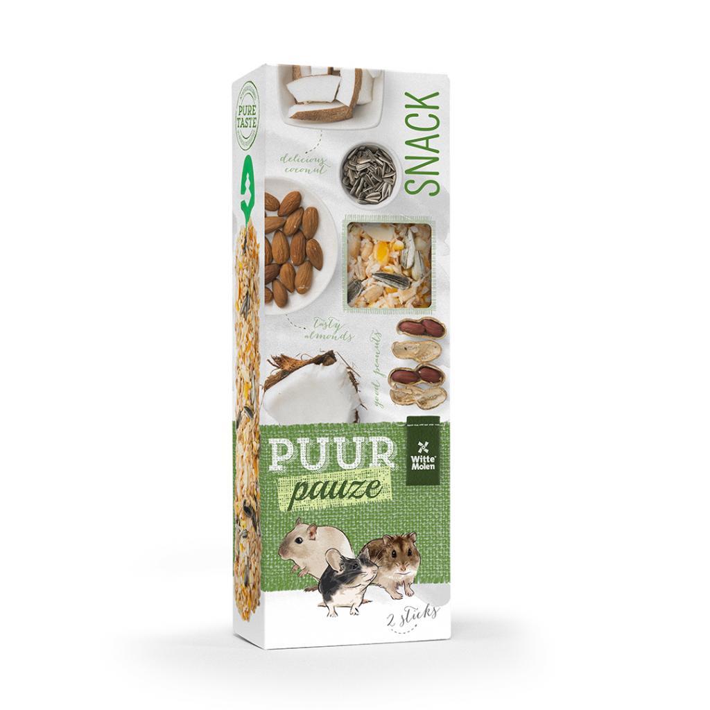 Witte Molen PUUR Pauze Sticks Nuts Small Animal Treats, 110-gram