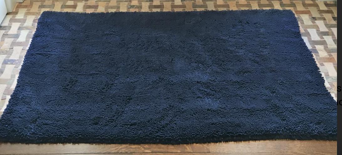 Soggy Doggy Plain Design Doormat, Blue, X-Large