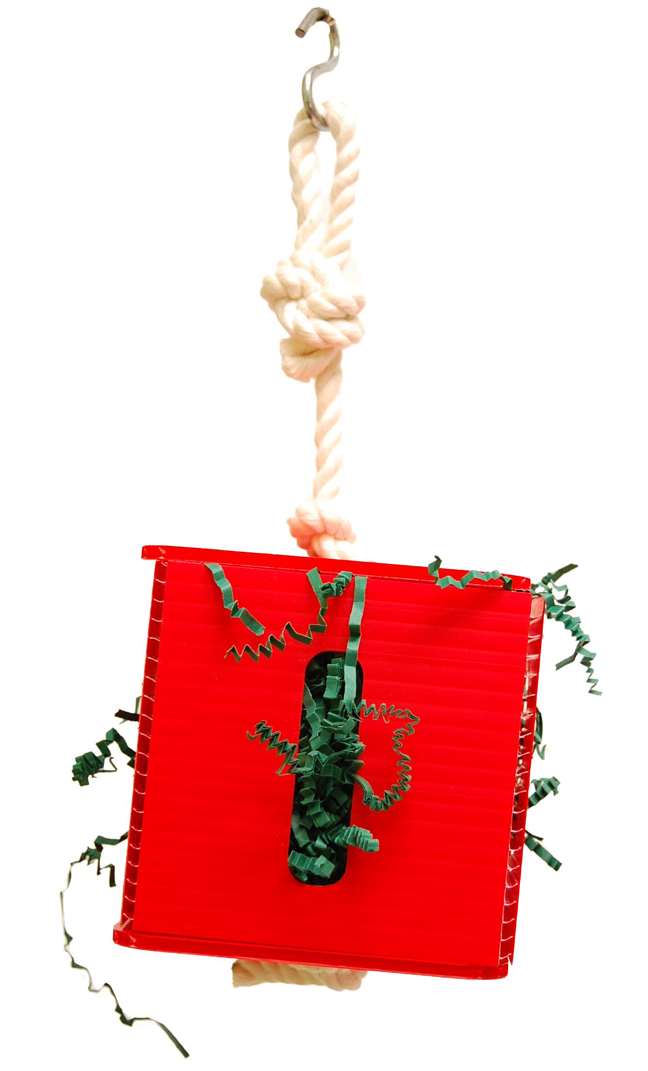 Zoo-Max Crinkle Paper Box Bird Toy, 4 x 4 x 4-in