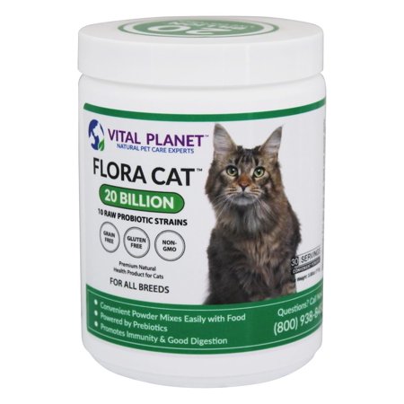 Vital Planet Flora Cat High Potency, Multi-strain Probiotic Formula