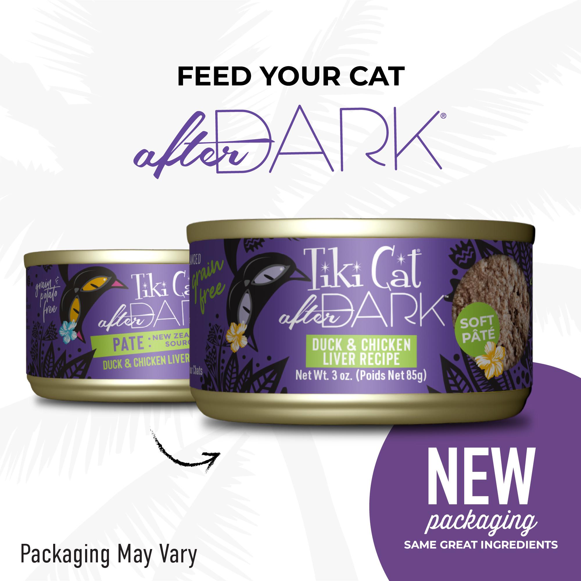 Tiki Cat After Dark Soft Pate Duck & Chicken Liver Wet Cat Food Can, 3-oz