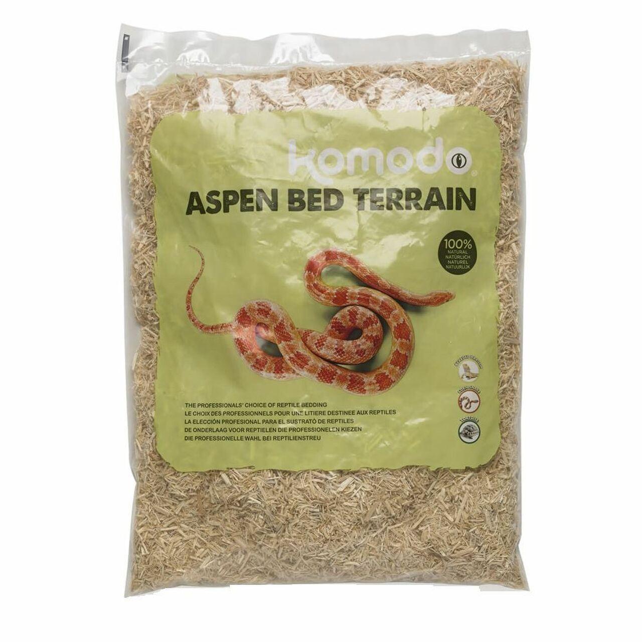 Komodo Terrain Aspen Bedding for Reptiles, 12-L
