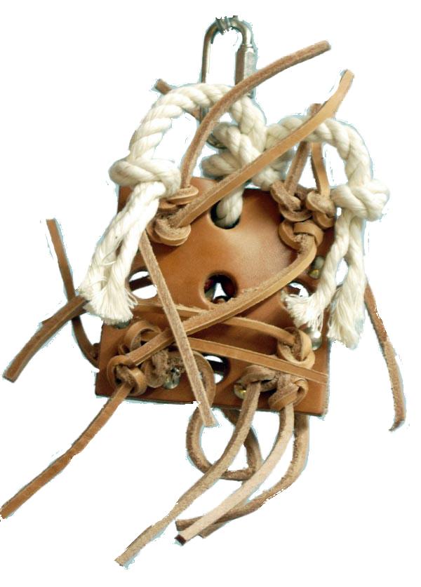 Zoo-Max Foraging Leather No Nuts Bird Toy, Small