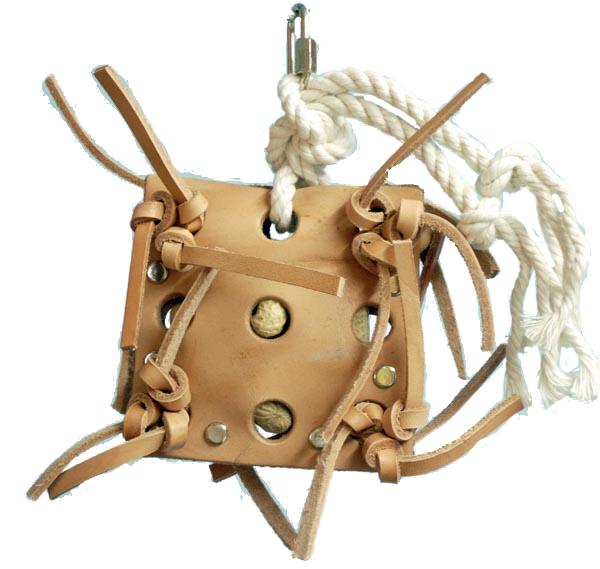 Zoo-Max Foraging Leather No Nuts Bird Toy, Medium