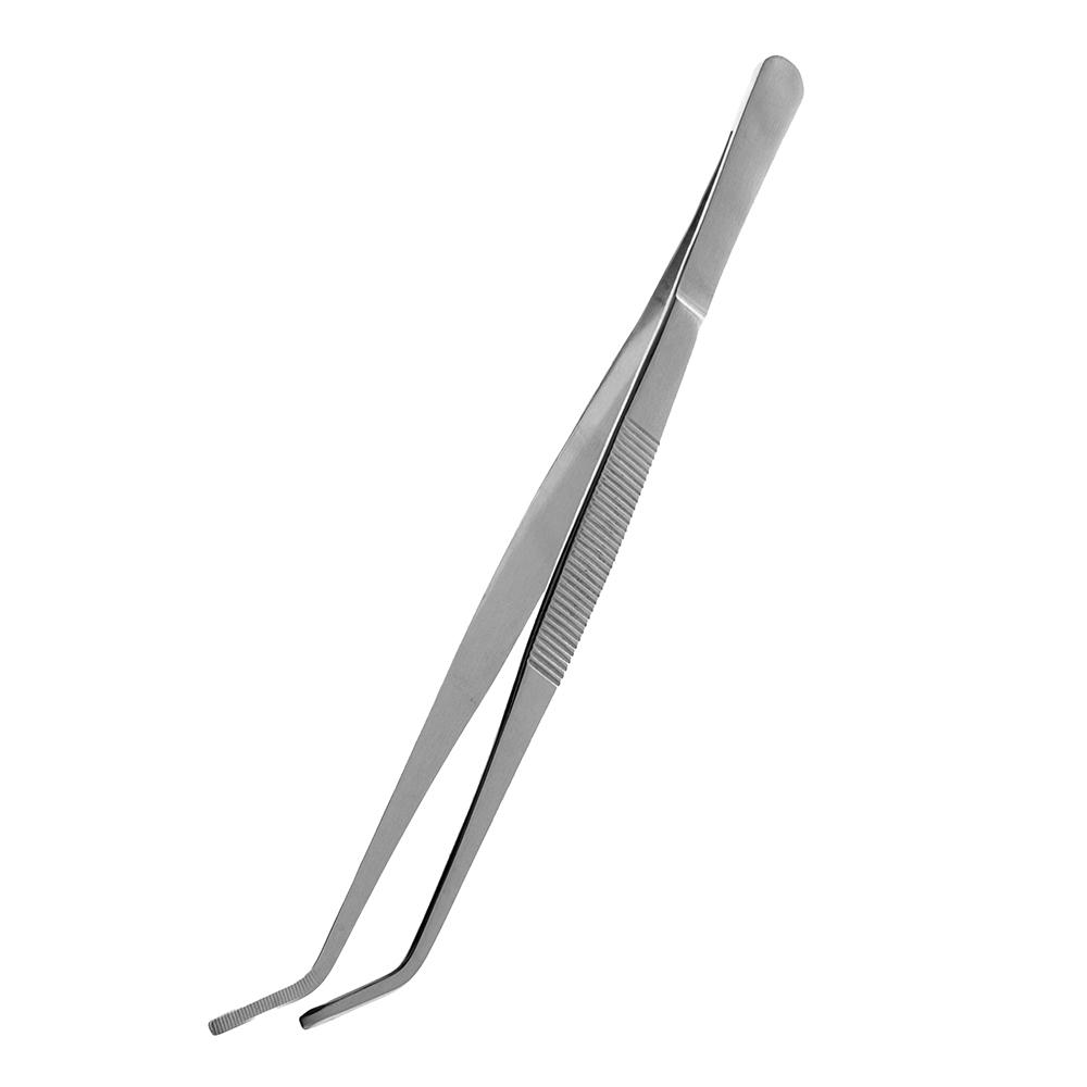 Komodo Stainless Steel Angled Feeding Tongs for Reptiles, 25-cm