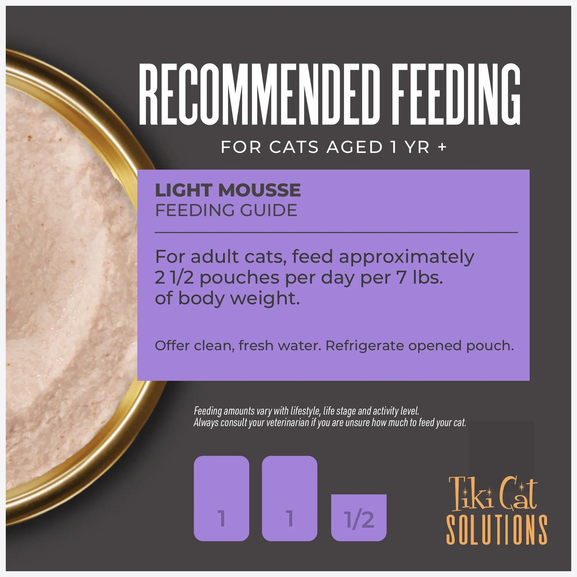 Tiki Cat Solutions Light Mousse Chicken, Turkey & Pumpkin in Broth Wet Cat Food Pouch, 2.4-oz