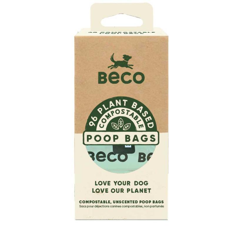 Beco Compostable Unscented Dog Poop Bags, 48-count