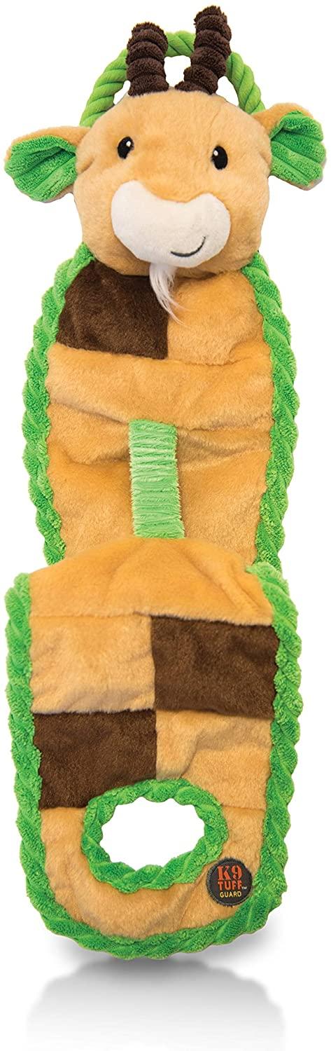 Charming Pet Tuginator Goat Dog Toy, Tan, Large