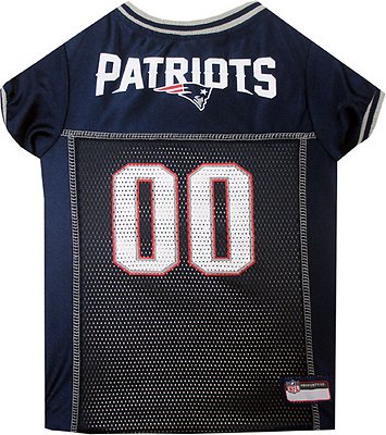 Pets First New England Patriots Mesh Dog & Cat Jersey, Large