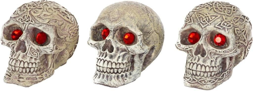 Penn-Plax Skull Gazer Aquarium Ornament, Assorted, 3-in