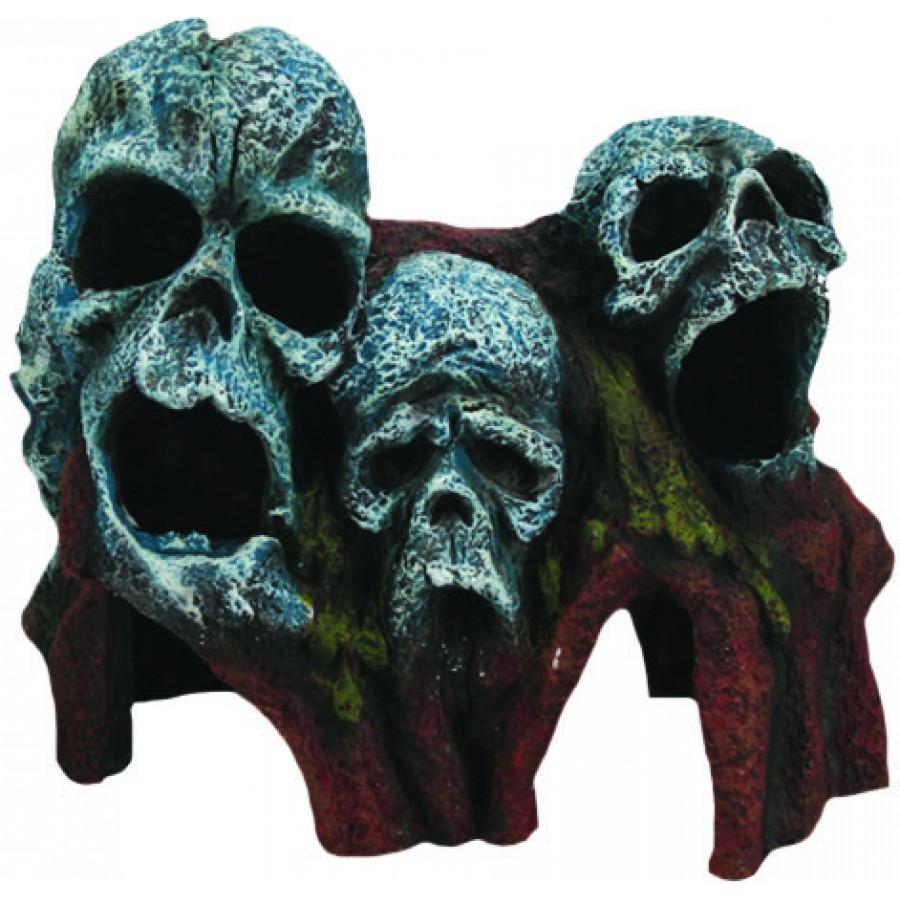 Aqua-Fit Tree Root Skulls Aquarium Ornament, 7 x 4 x 6-in