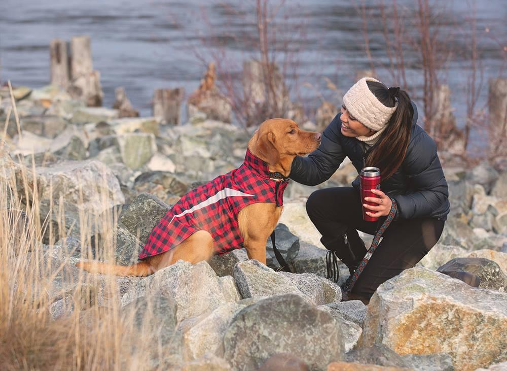 RC Pets Shasta Dog Coat, Red Buffalo Plaid, 18