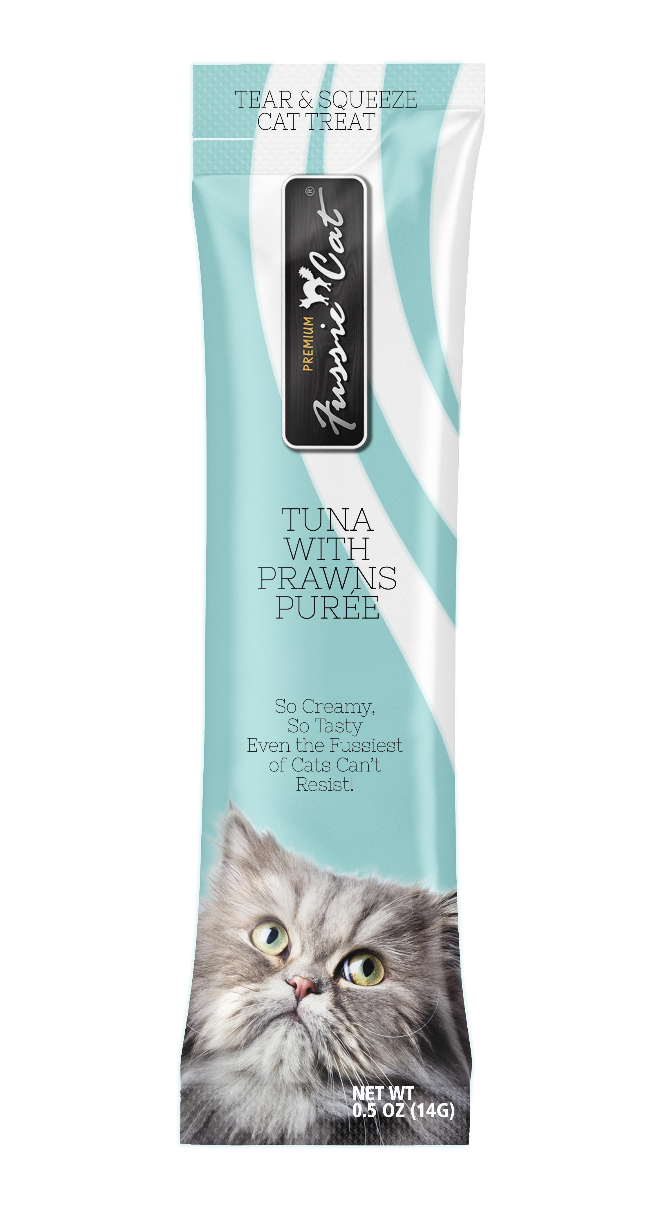 Fussie Cat Tuna with Prawns Puree Cat Treats, 1-count
