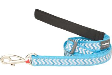 Red Dingo Reflective Ziggy Dog Lead, Turquoise