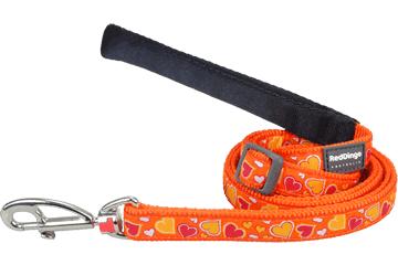 Red Dingo Breezy Love Dog Lead, Orange