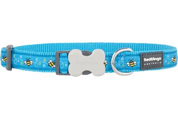 Red Dingo Bumble Bee Dog Collar, Turquoise