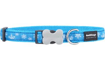 Red Dingo Snowflake Dog Collar, Turquoise, X-Small
