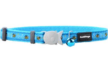 Red Dingo Bumblebee Cat Collar, Turquoise