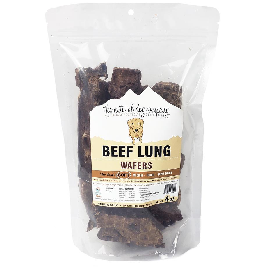 Tuesday's Natural Dog Company Beef Lung Wafers Dog Treats, 4-oz